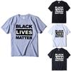 Стильная черная футболка 'Black Lives Matter' против расизма для унисекс, повседневная и удобная