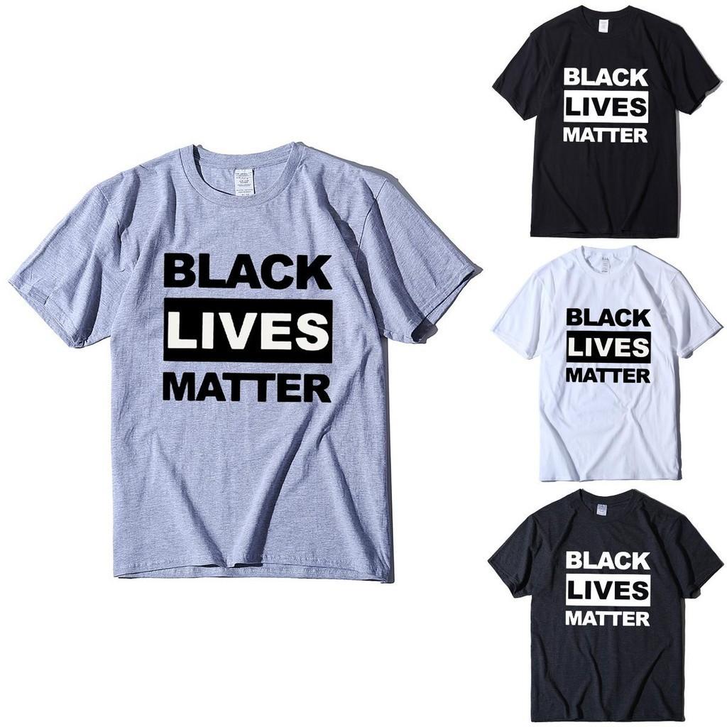 Стильная черная футболка 'Black Lives Matter' против расизма для унисекс, повседневная и удобная