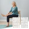 2Pcs Chair Yoga Poster Set, 30 Day Seated Exercise Chart for Seniors, Gentle Stretching Workout Guide for Elderly, Strength Training Wall Art