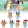 Плюшевая игрушка Счастливая семья Очаровательная мультяшная собака Мягкая набивная игрушка Оранжевого и синего цветов