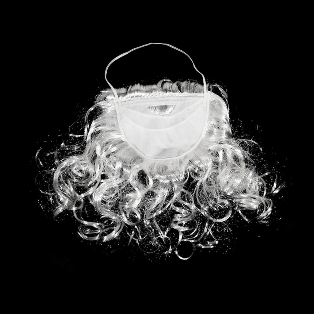 Борода Санта-Клауса Кудрявая Пушистая Костюм Взрослые/Дети Рождественское Выступление Санта Поддельные Белые Усы Руль для Косплей Вечеринки