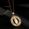 Fashion Micro-Set Multi- Zircon Necklace Pendant Jewelry For Women