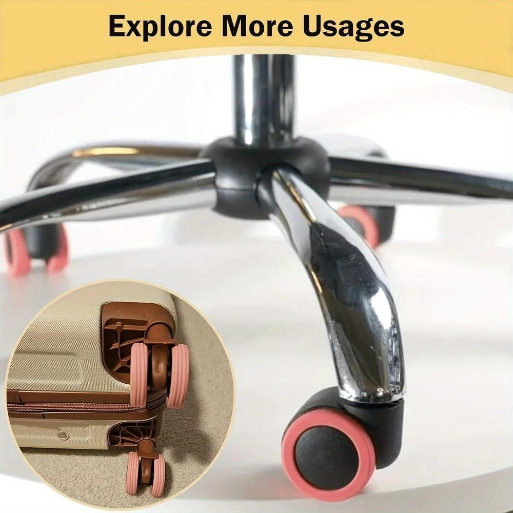 4/8 шт., защита колес для багажа, силиконовые колеса, обувь на колесиках, дорожный чемодан, чехол с шумоподавлением, аксессуары для колёс