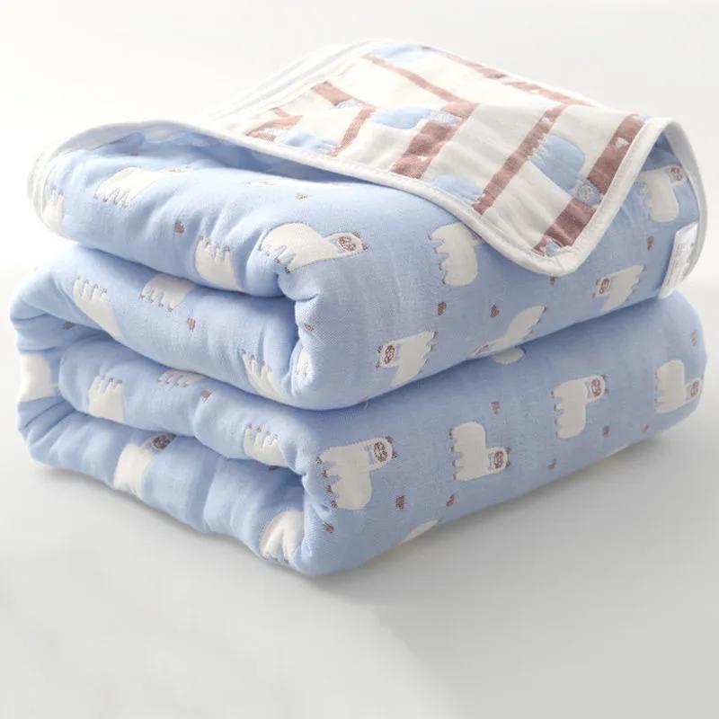 Nordic Throw Blanket For Beds Cotton Gauze Towel Quilt Adult Kawaii Blanket Summer Thickened Sofa Cover Soft Cartoon Bedspread