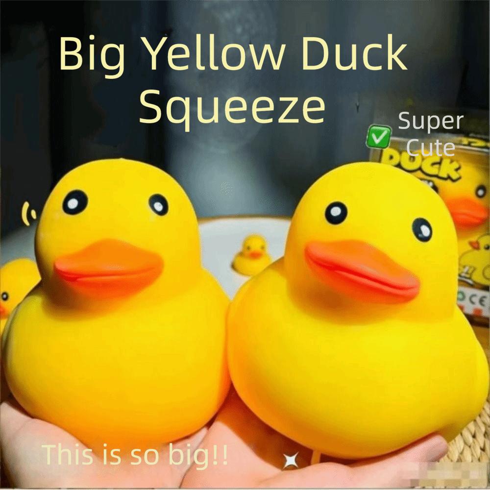 Soft Texture Duck Pinch Toy Non-Bounce Sensory Stress Toy Novelty Squishy Duck Xmas Gift
