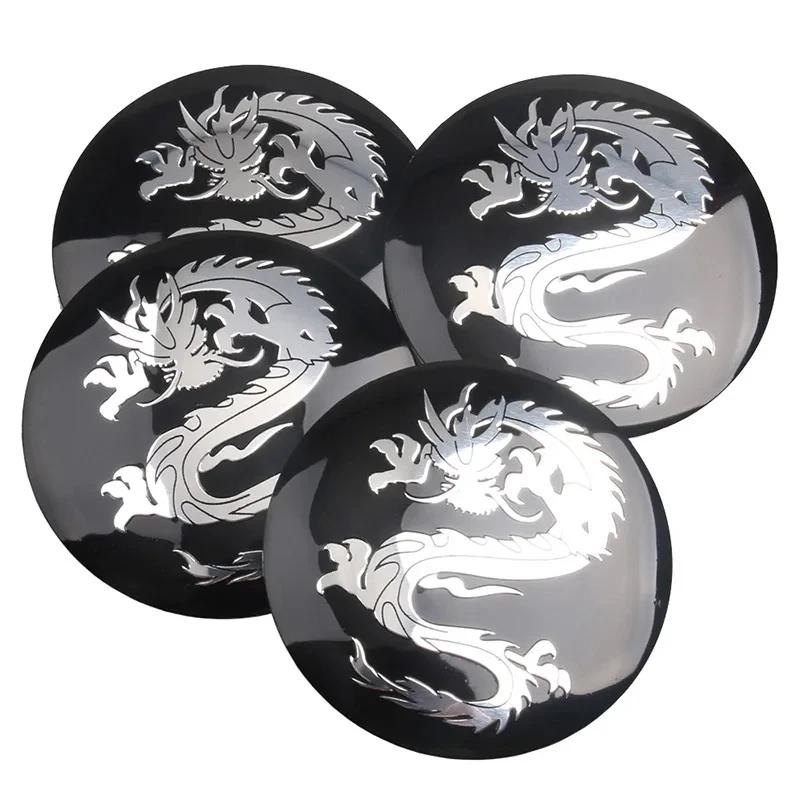 4Pcs 56mm Wolf Dragon Emblem Car Wheel Center Hub CapsStickers for Mercedes Benz BMW Lexus Mazda Tesla Ford Chevrolet KIA