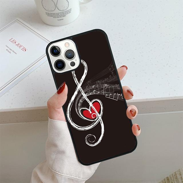Чехол для телефона с нотами для iPhone 17 Air 14 15 16 13 12 Чехол для Apple iPhone 17 Air 14 15 16 Pro Max 6S Plus Coque