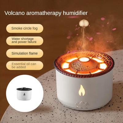 Увлажнитель воздуха Volcano Fire Flame, аромадиффузор, эфирное масло с дистанционным управлением, медуза для домашнего парфюма, генератор холодного тумана