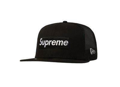 Черная кепка New Era с сетчатой задней частью и логотипом-коробкой (22СС)