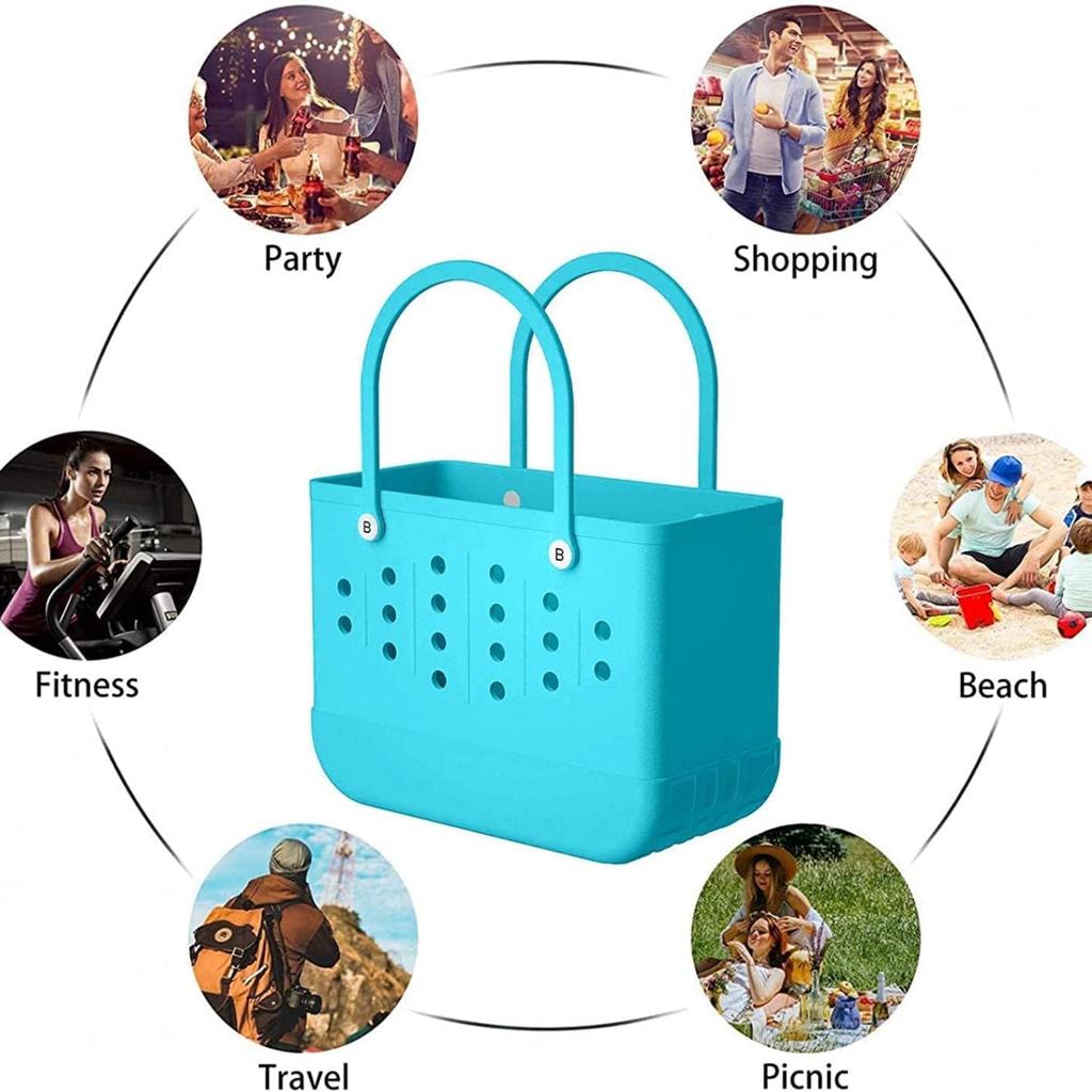 Пляжная сумка Легкая резиновая сумка-тоут Большая водонепроницаемая моющаяся сумка-тоут для улицы Прочная открытая сумка для путешествий Кемпинга Пляжного спорта Лодки Бассейна Спортивного зала