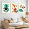 Canvas Painting Nordic Child Poster Fox Elk Raccoon Koala Cartoon Animal Print Modular Wall Art Pictures for Kids Room Decor