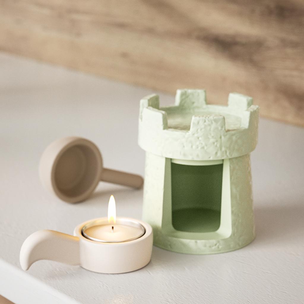 DIY Mold, Cement Gypsum Candle Mold, Aromatherapy Oven, Castle Candle Holder, Tea Warmer, Heating Insulation, Tea Maker, Silicone Mold