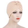 Женская мода, блестящий шелковый тюрбан, мягкий блестящий витой тюрбан, шляпа с химической повязкой на голову, головной убор для женской кепки