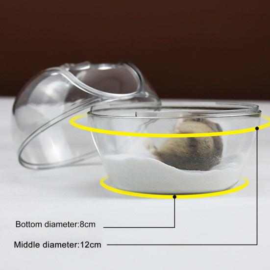 Ванна для хомяка, прозрачная песчаная ванна, брызгозащищенная ванная комната для хомяка, туалет для маленьких животных