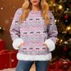 Женский повседневный свитшот с длинными рукавами и рождественским ретро-принтом