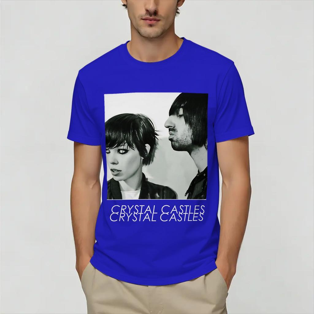 Crystal Castles T Shirt Summer Pure Cotton T Shirts For Unisex Harajuku Casual Tshirt Short Sleeves Y2K Fun Tops