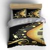 Golden musical notes pattern Bedding sets Duvet cover sets Duvet covers Pillowcases(1 * Duvet Cover 2 * Pillowcases without duvet insert)