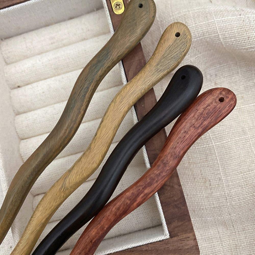 For Girl Cheongsam Disk Hair Hairpin Chinese Style Hair Fork Hair Accessories Wooden Hair Stick