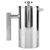800ml Silver Stainless Steel Double-Walled French Press with Filter, Teapot for Home, Office, or Coffee House Use (800ml)