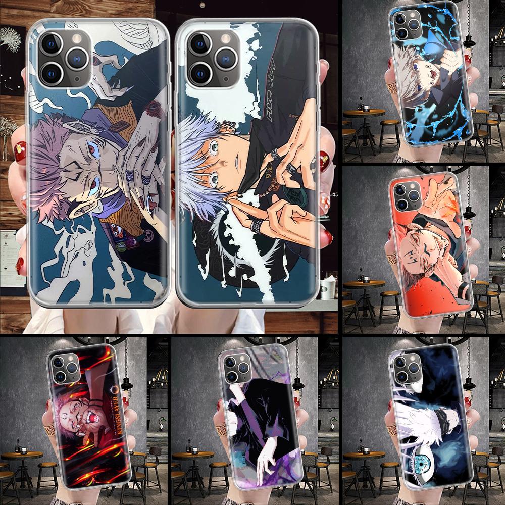 Япония Аниме JujuKaisen Мягкий Чехол Для Телефона Для IPhone 11 17 Air 16E 16 Pro Max 15 + 14 Plus 13 Mini 12 Apple 7 SE 8 Fundas Coque 11