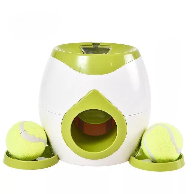 Smart Dog Tennis Food Reward Machine Interactive Training Snack Dispenser Ball Launcher Fun Interactive Dog Toy