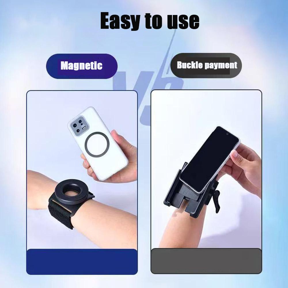 Универсальный магнитный держатель для телефона на запястье для Magsafe iPhone 15 14 13 12 Pro Max Plus повязка на руку подставка для велоспорта, прямых эфиров VLOG