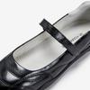 Young Age Women Quilted Flat Mary Jane Sneakers Black