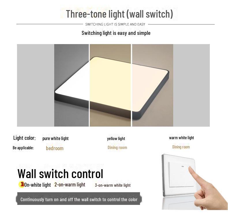 Современный прямоугольный светодиодный потолочный светильник - акриловый светильник для гостиной, спальни или балкона