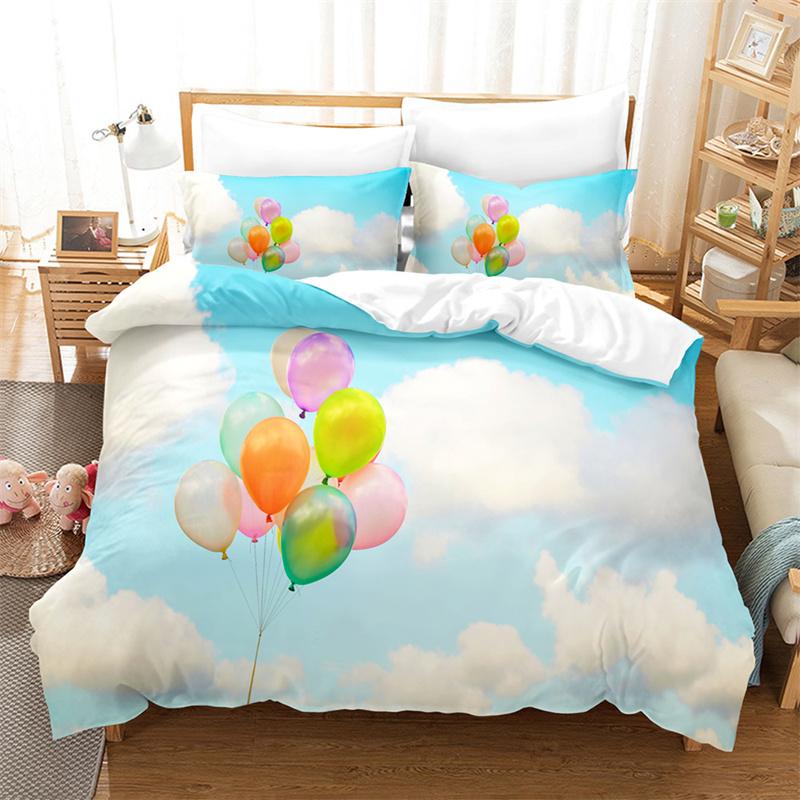 Bedding Set Rainbow Sky Duvet Cover Boys, Kid's Quilt Cover Girls Room Gorgeous Starry Sky Bedding King/Queen Duvet Cover Set