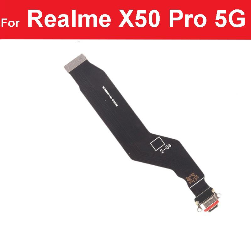 USB-плата для зарядки, док-станция, гибкий кабель для Realme X50 Pro X7 Pro X3 X2 Pro X Lite XT X, разъем USB-порта для зарядного устройства, детали ленты
