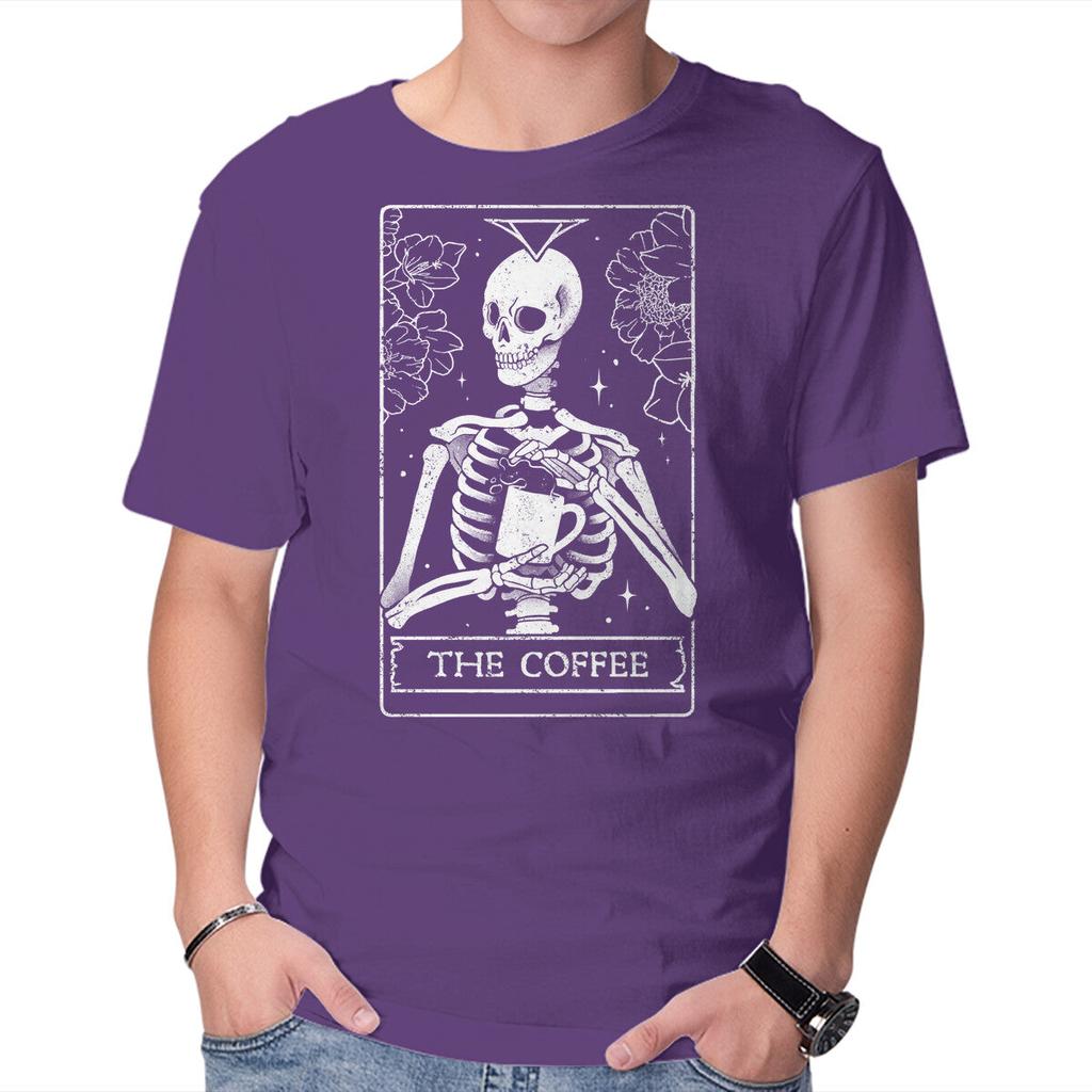Unisex Crew Neck T-Shirt The Coffee Graphic Short Sleeve Casual Tee