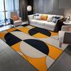 Dark Orange Decoration Carpet Living Room Simple Geometry Carpets Home Sofa Light Luxury Rugs Bedroom Bedside Soft Floor Mat