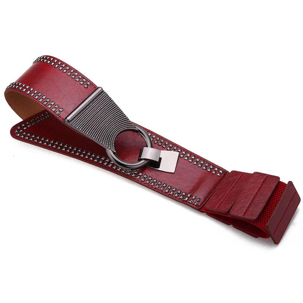 Dress Coat Classic Punk Rocker Waistband Stretch Cummerbunds Luxury Wide Belts Leather Corset Band