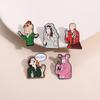 3-6 Pcs/set Anime TV Movies Enamel Pins Horror Movie Characters Brooches Lapel Badges Jewelry Gift for Fans Friends