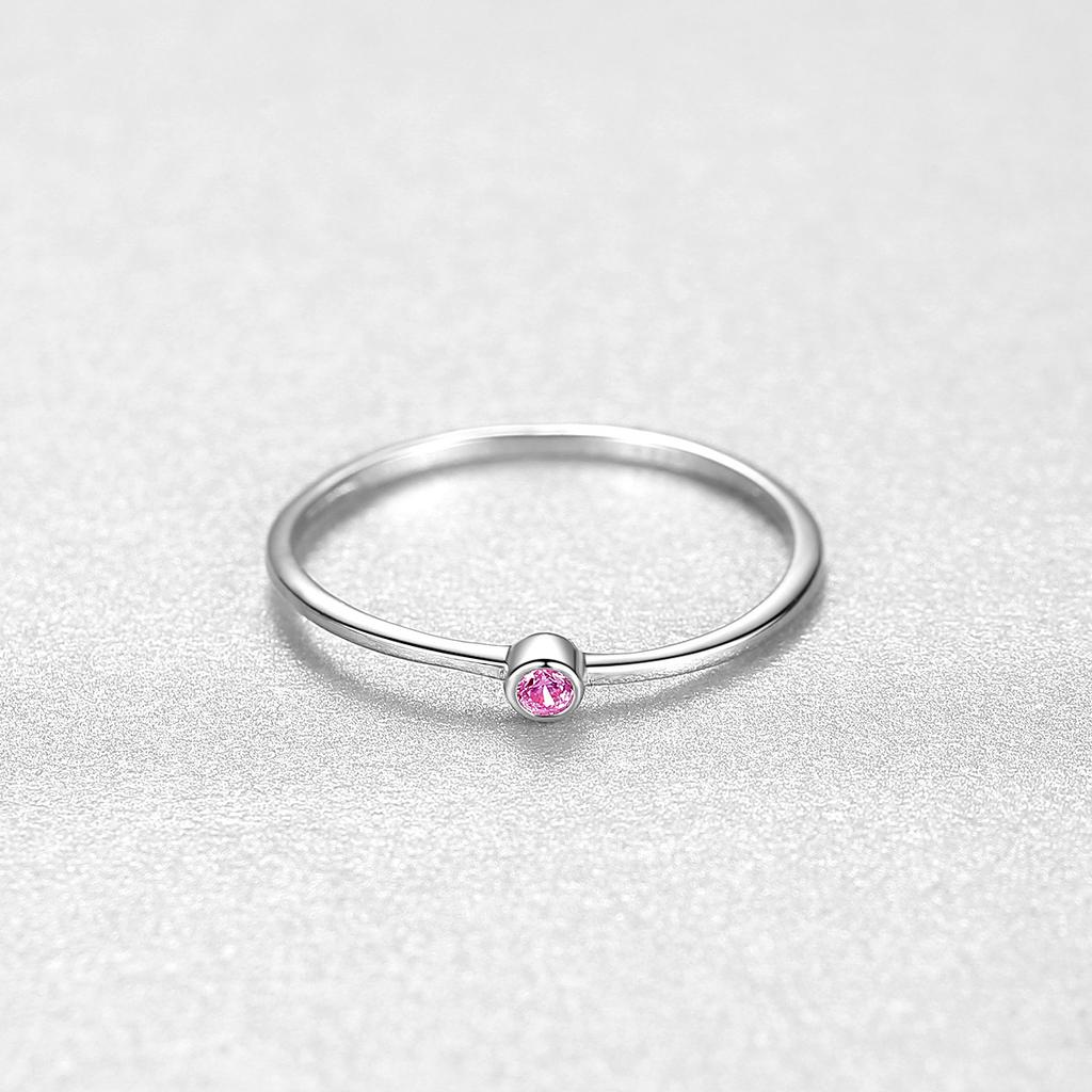 Women S925 Silver Ring Sterling Silver Color Treasure Simple Silver Jewelry Female Rings