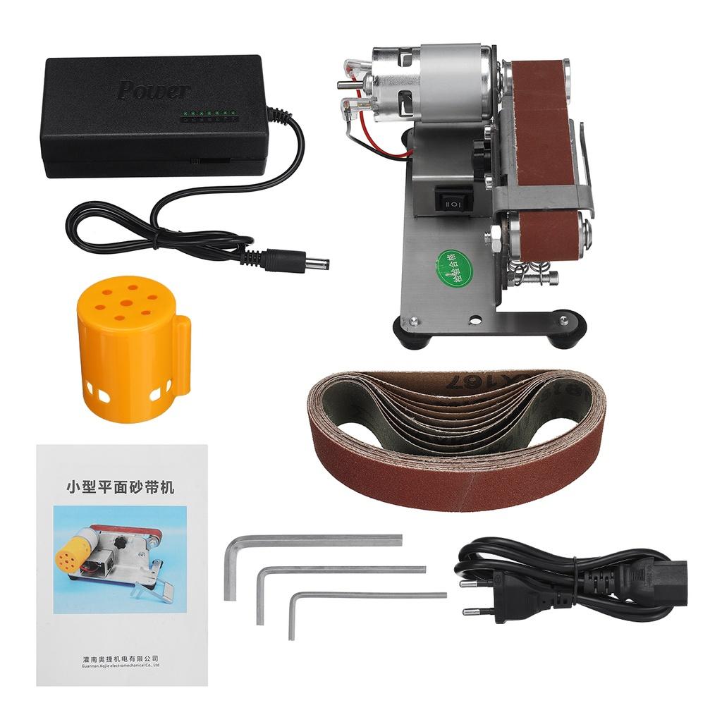 Электрическая ленточная шлифовальная машина 220 В, мини DIY полировально-шлифовальный станок, точилка для кромок, деревообработка, многофункциональная шлифовальная машина «сделай сам»