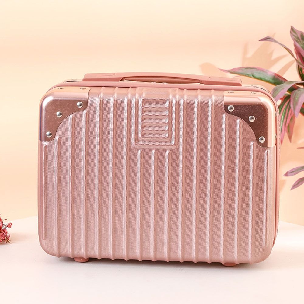 Металлический угловой дорожный чемодан 14 дюймов, дорожный чемодан, лидер продаж, косметичка для женщин