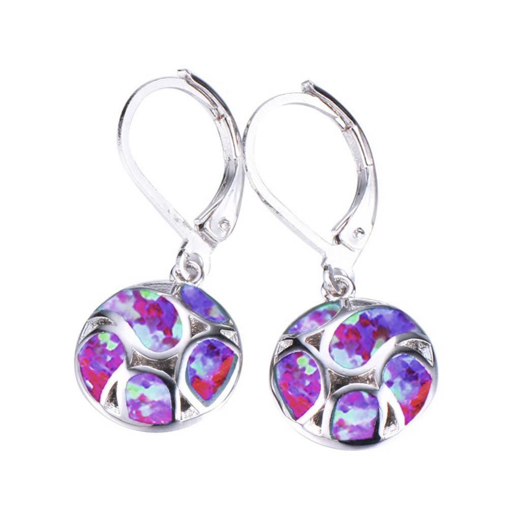 Модные круглые ювелирные изделия на плече для женщин, футбол, опаловые серьги, подарок