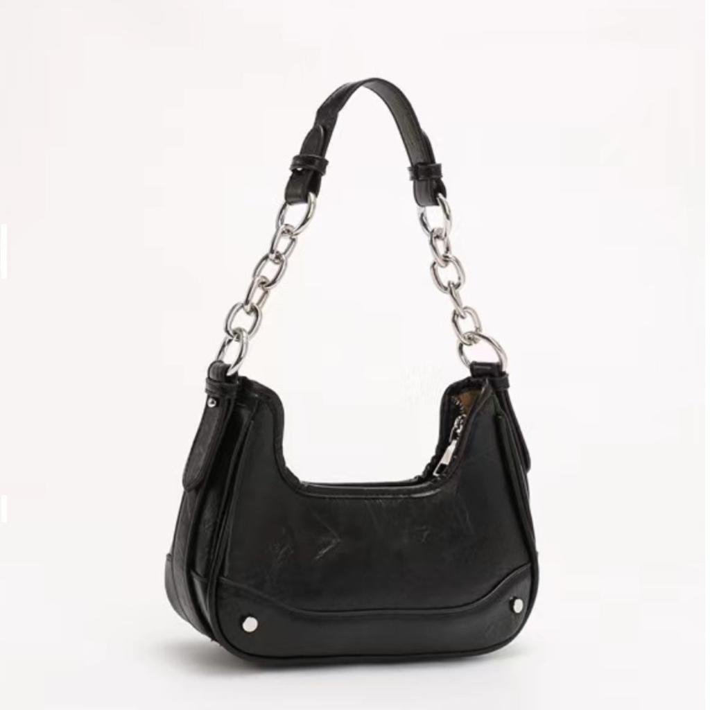 Niche Design Pleated One-shoulder Armpit Bag for Women New Chain Bag Underarm Bag High-end Crossbody Bag