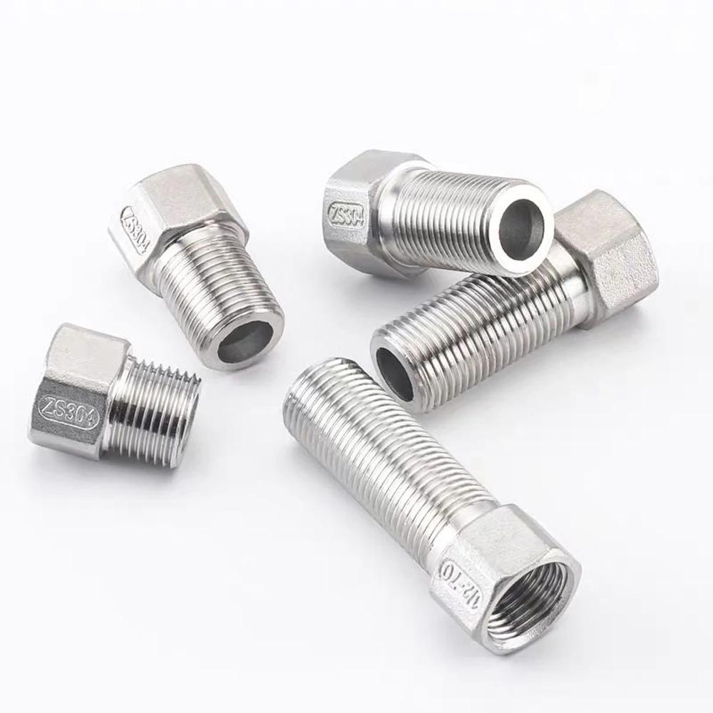 DN15 1/2" BSP Наружная резьба на внутреннюю шестигранная ниппель-переходник x Длина 32 40 50 100 мм Нержавеющая сталь 304 Трубный фитинг Соединитель Муфта Сантехника