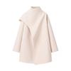 European & American Style Women's Long Sleeve Scarf Collar Wool Coat