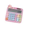 Cute Calculator with a Large LCD Stylish Round and an Ergonomic Design for Easy Perfect for the or School 12-digit Solar-powered, Battery-operated