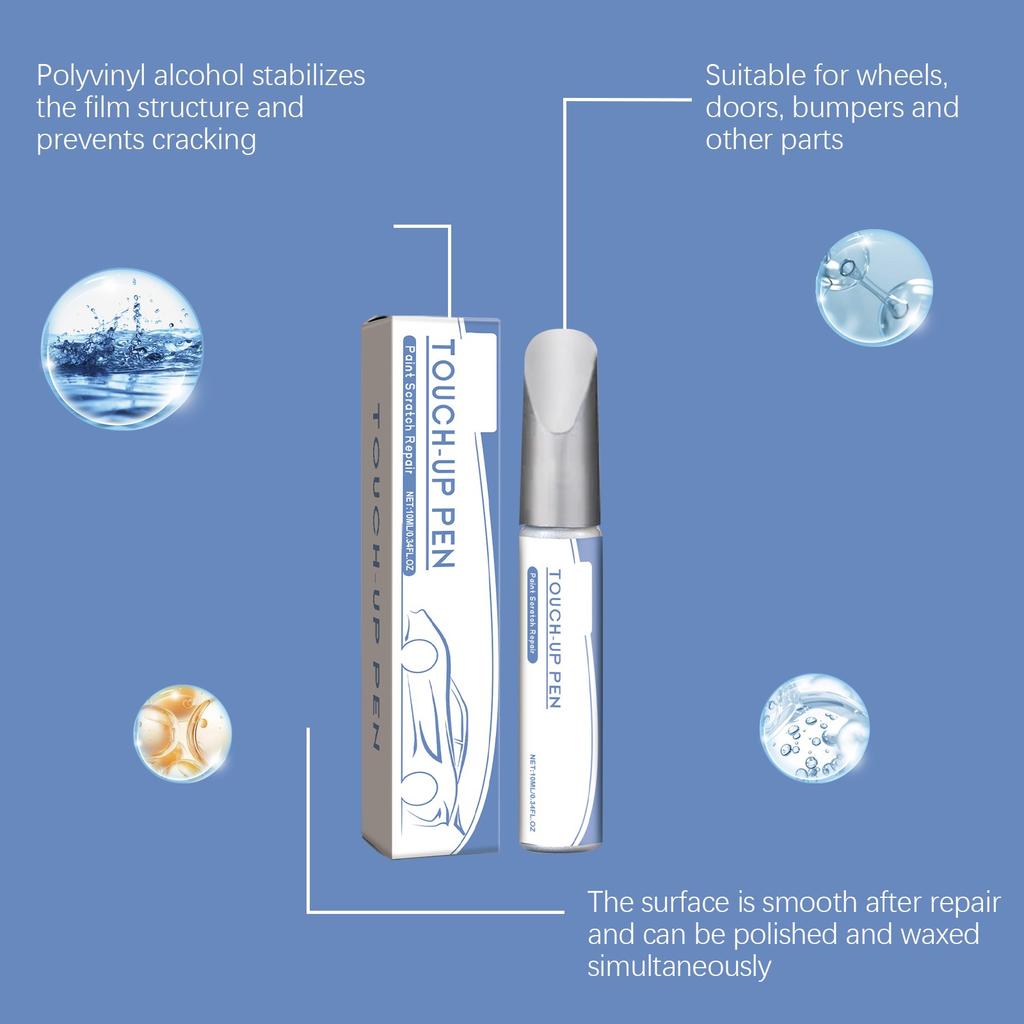 Ручка для удаления царапин на автомобиле, антикоррозийная, водонепроницаемая, самодельная, металлическая, для колес, аварийный инструмент, уход за лакокрасочным покрытием автомобиля, 10 мл