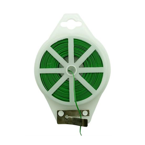 Садовая витая проволока с встроенным резаком, нержавеющая, с зеленым покрытием, для садоводства, гибкая, многоразовая, подвязки для поддержки помидоров, для помещений