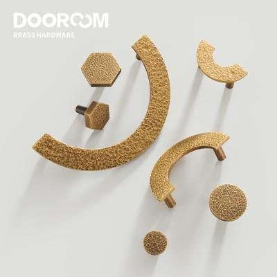 Dooroom Латунные мебельные ручки Современные кованые круглые шестигранные ручки Шкаф Комод Шкафчик Ящик Винный бар Кнопки