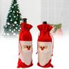 Wine Christmas Bottle Cover Red Nose Santa Claus Bottle Dress Up Bags Props