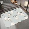 Anime P-penguin Floor Mat Diatomite Bath Mat, Quick Dry Absorbent Non-Slip Door Mat