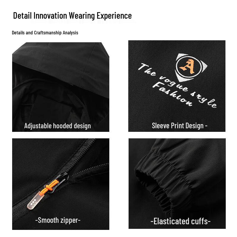 Men's Water-Repellent Fleece-Lined Hooded Casual Jacket