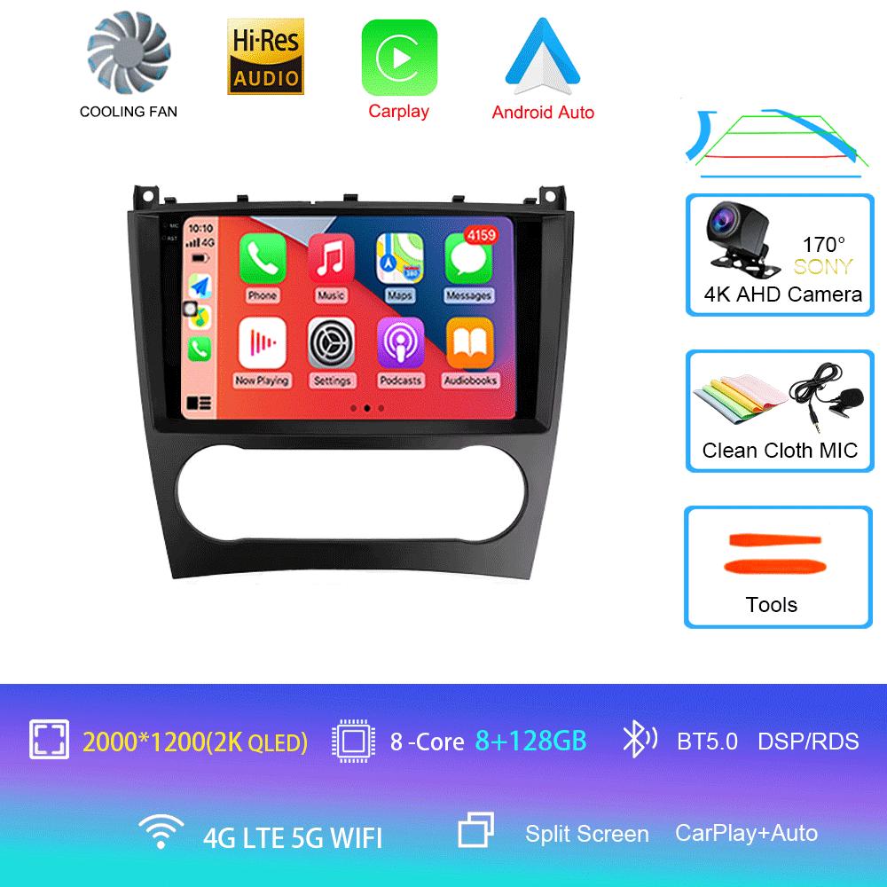 Android 14 для Mercedes Benz W203 W209 C180 C200 C220 C230 2005 - 2009 стерео автомобильное радио мультимедиа навигация GPS Carplay AUTO
