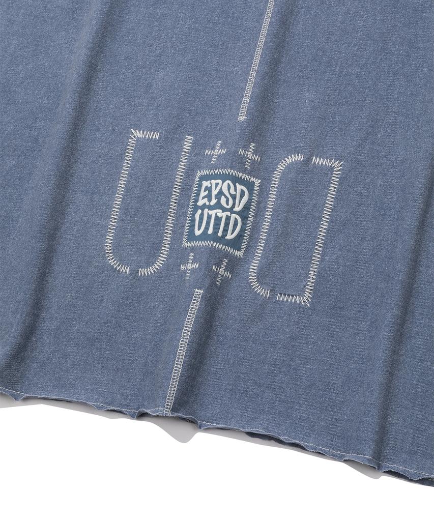 EPISODE UNTITLED Patch Needle Stitch T-Shirt_Blue